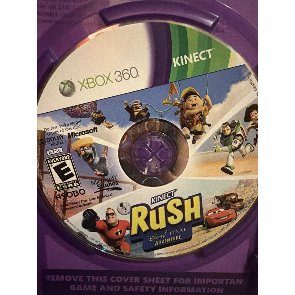 Kinect Rush A Disney Pixar Adventure Xbox 360 Game Disc Excellent Condition